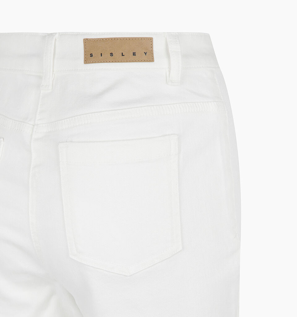 White bootcut denim trousers - sisley k jeans flare & bootcuts - Creamy White | Sisley K image number 3